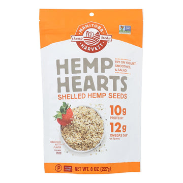 Manitoba Harvest Shelled Hemp Hearts Hemp Seed - Case Of 8 - 8 Oz - Maras Green