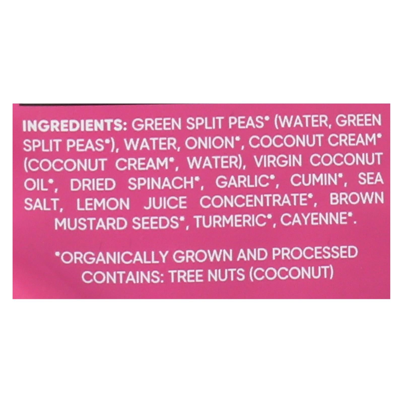 Maya Kaimal - Organic Everyday Dal - Green Split Pea Spinach Coconut - Cs Of 6 - 10 Oz - Maras Green