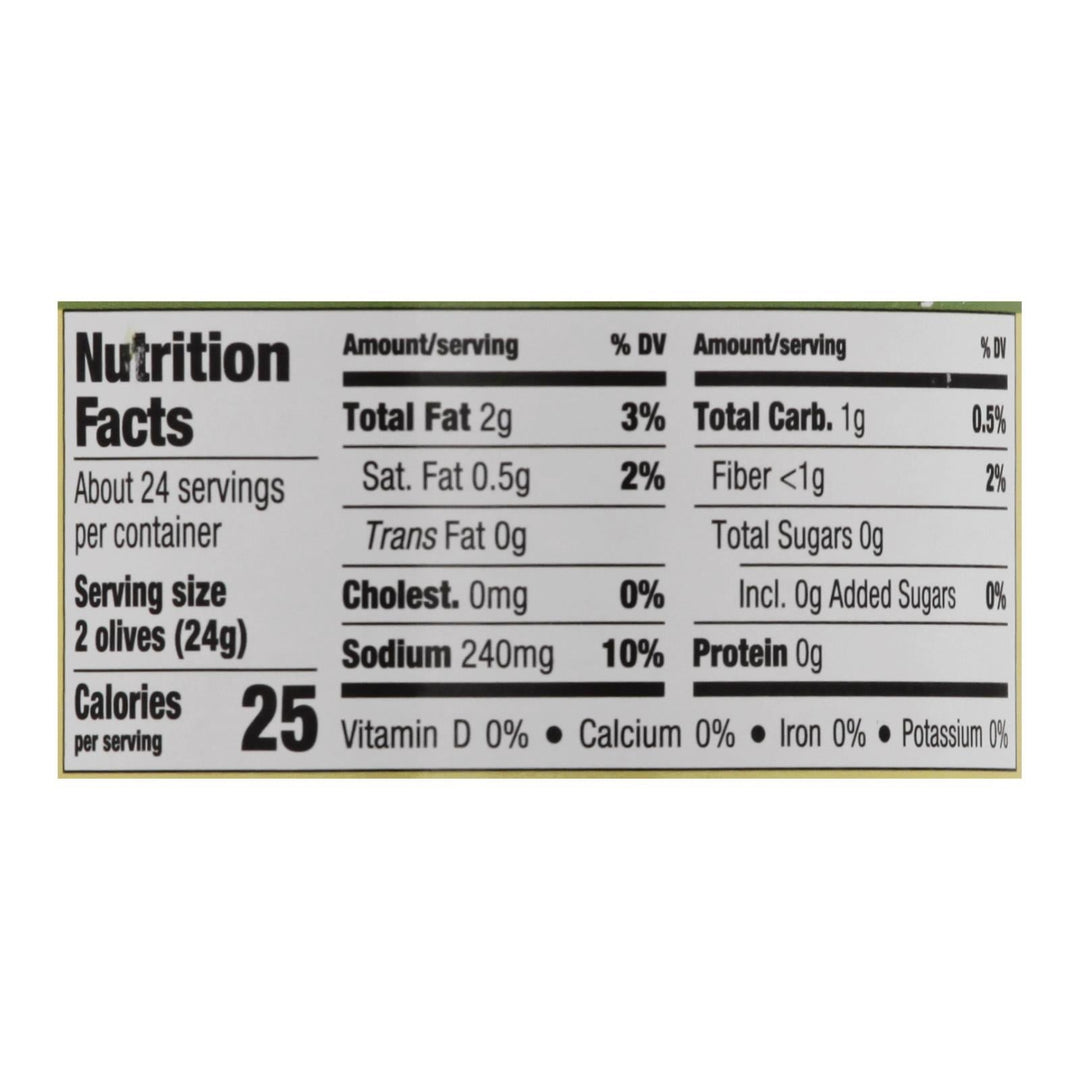 Mezzetta Italian Castelvetrano Whole Green Olives - Case Of 6 - 10 Oz. - Maras Green