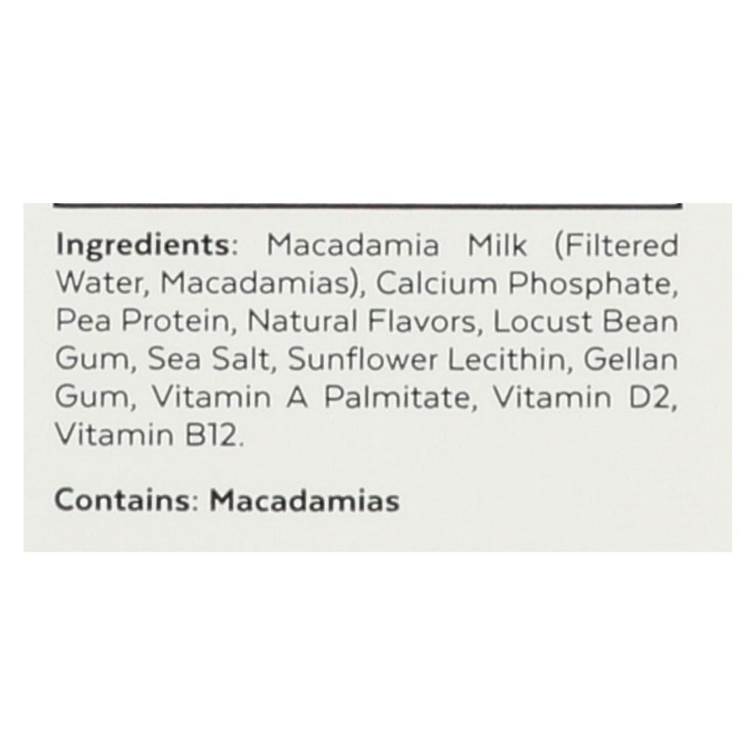 Milkadamia Macadamia Milk With Unsweetened Vanilla - Case Of 6 - 32 Fz - Maras Green