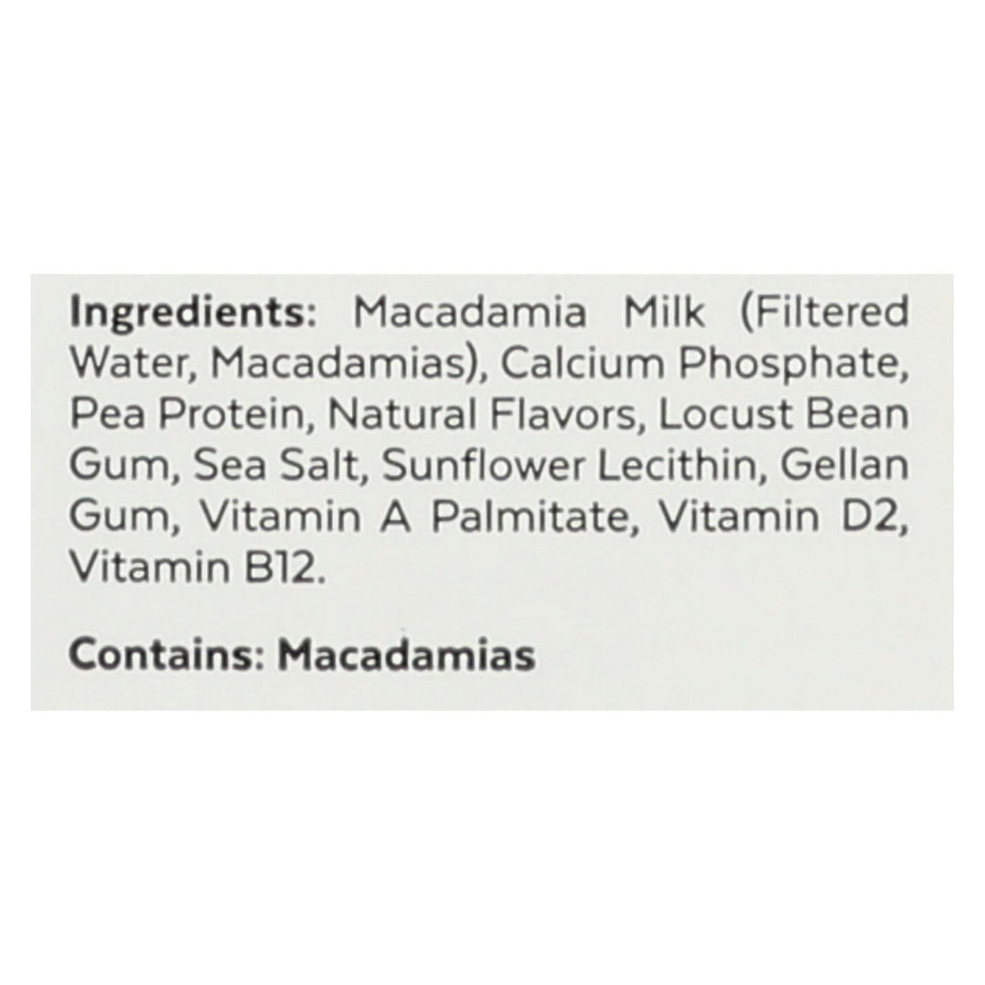 Milkadamia Milk - Unsweetened - Case Of 6 - 32 Fl Oz. - Maras Green