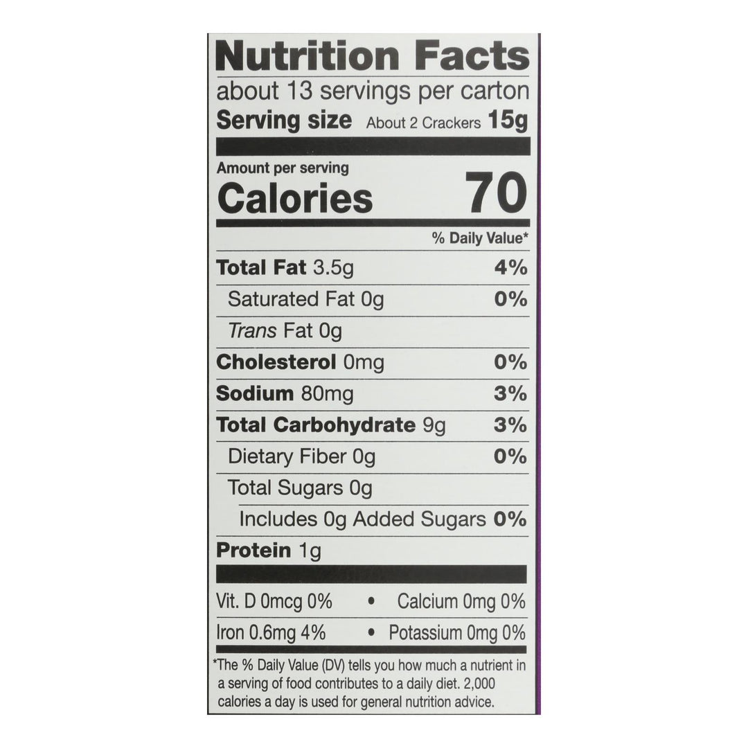 Miltons - Cracker Crispy Sea Salt - Case Of 8 - 6.8 Oz - Maras Green