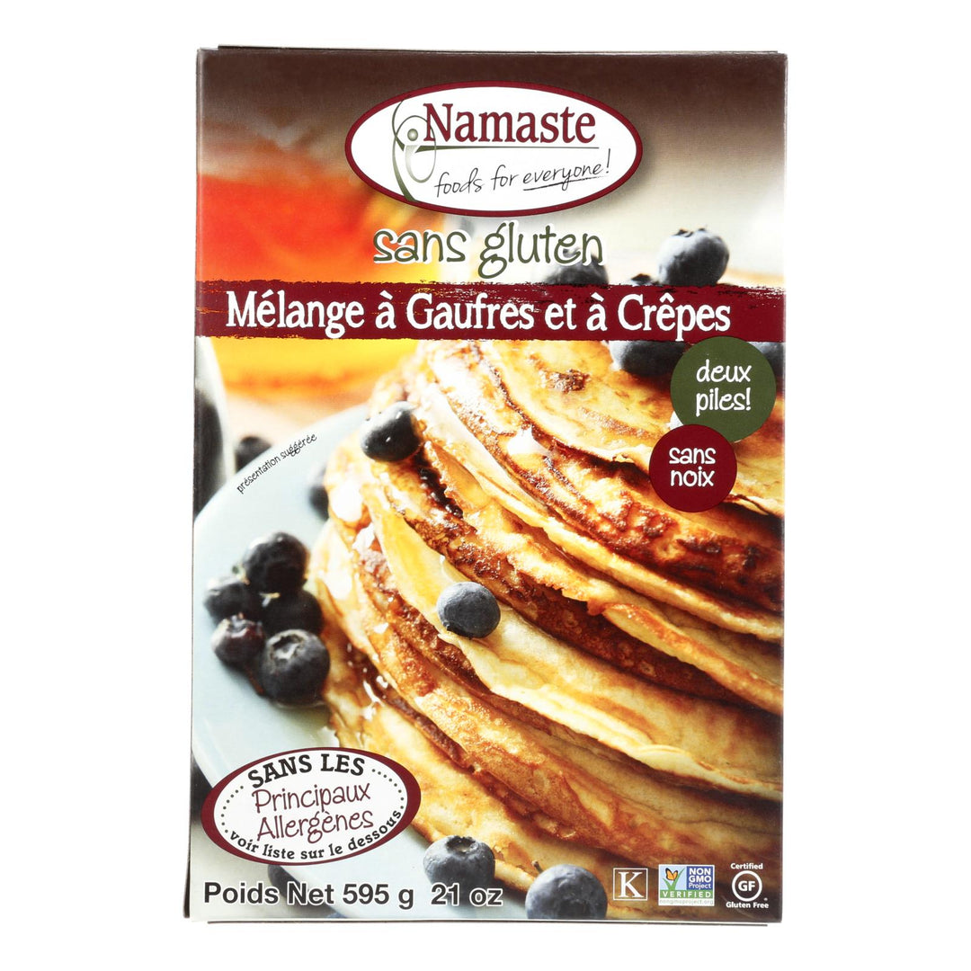 Namaste Foods Gluten Free Waffle And Pancake - Mix - Case Of 6 - 21 Oz. - Maras Green