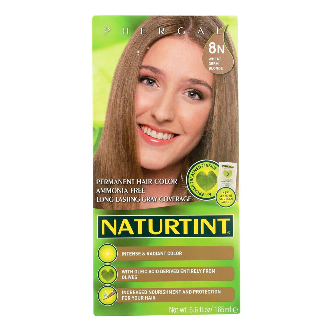 Naturtint Hair Color - Permanent - 8n - Wheat Germ Blonde - 5.28 Oz - Maras Green