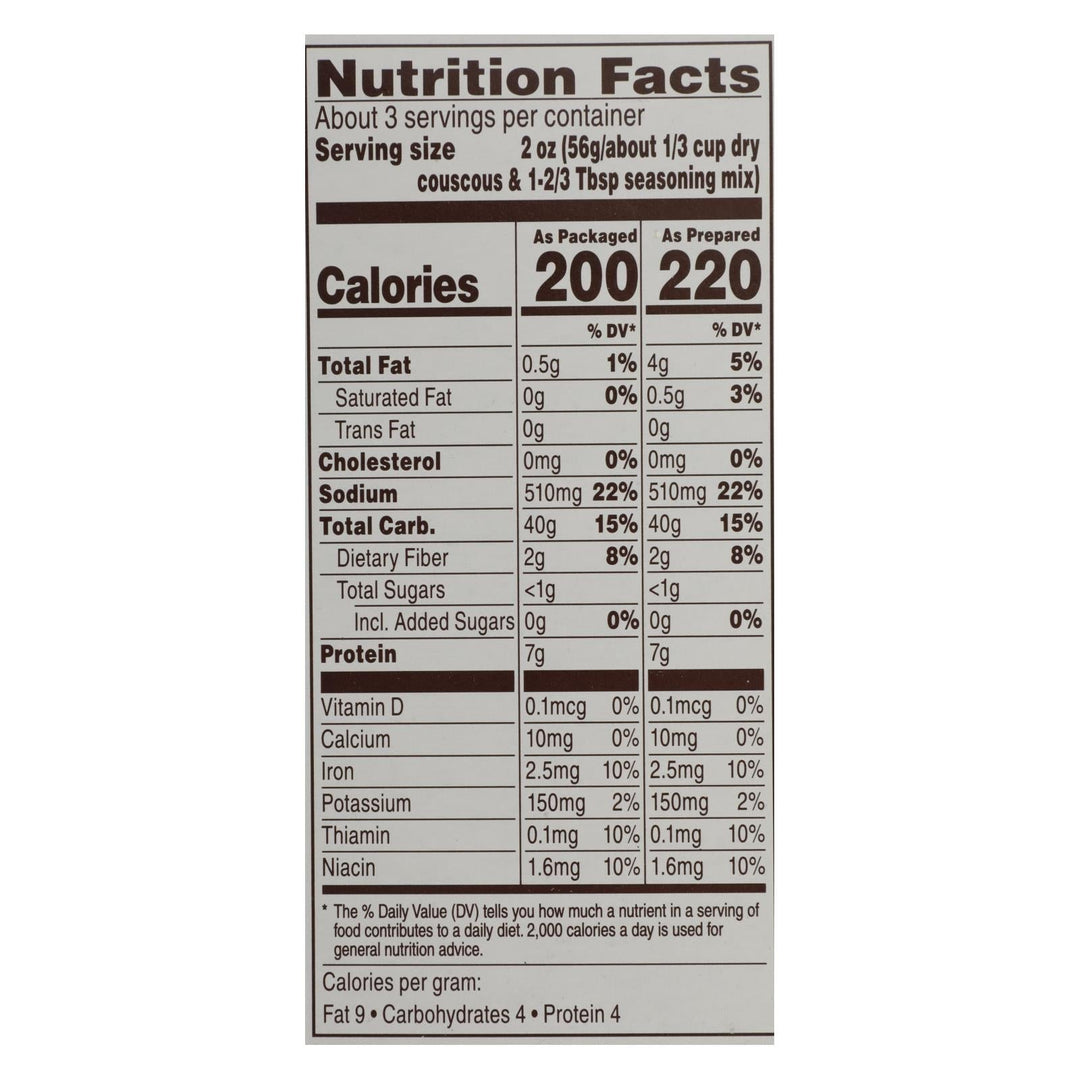 Near East Couscous Mix - Herb Chicken - Case Of 12 - 5.7 Oz. - Maras Green