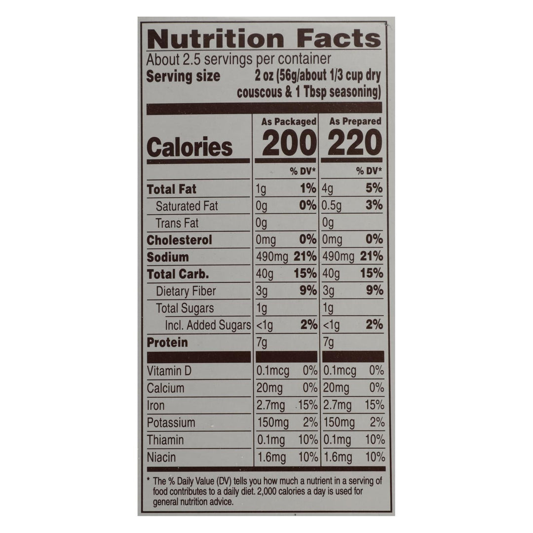 Near East Couscous Mix - Mediterranean Curry - Case Of 12 - 5.7 Oz. - Maras Green