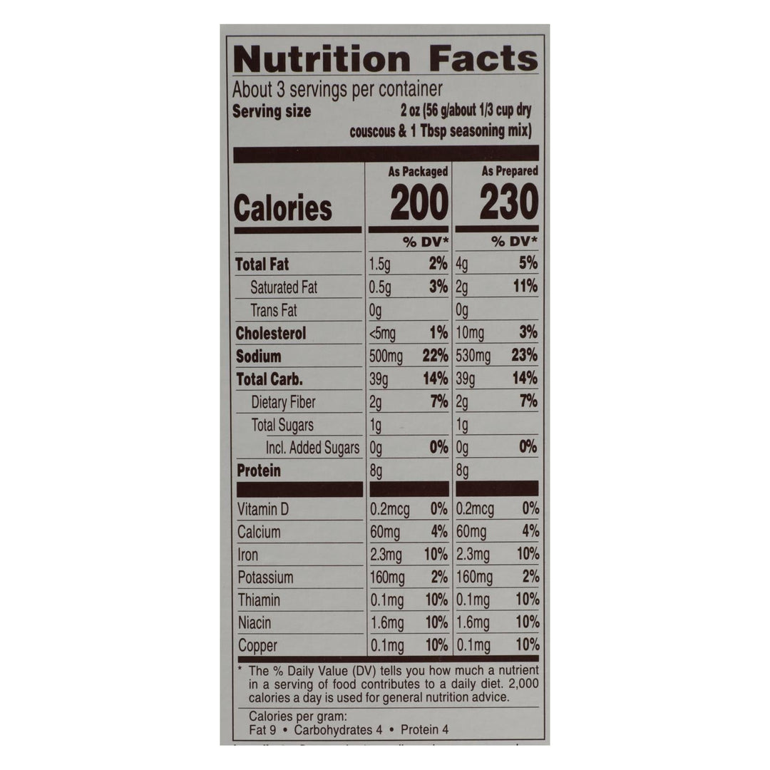 Near East Couscous Mix - Parmesan - Case Of 12 - 5.9 Oz. - Maras Green