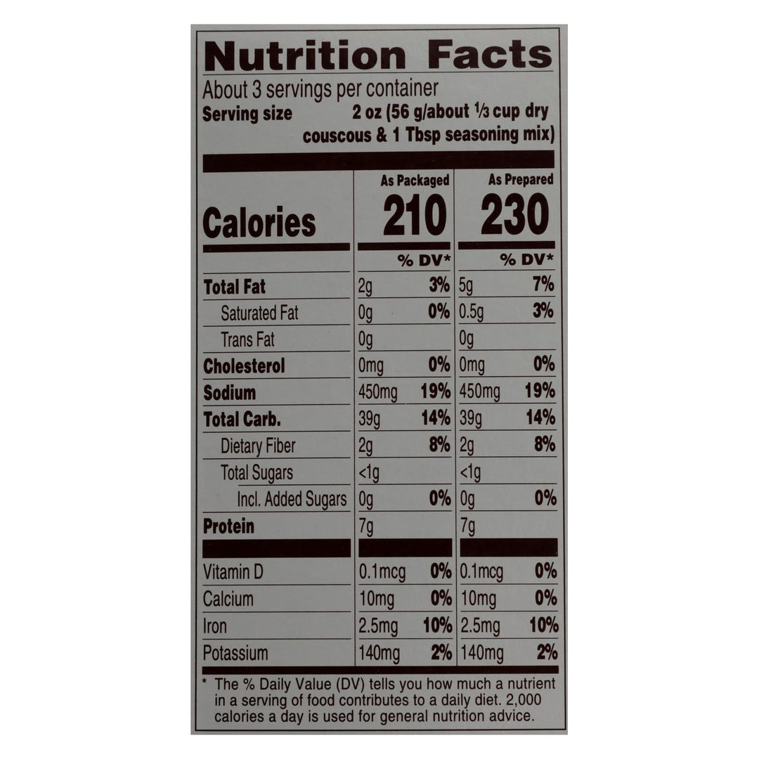 Near East Couscous Mix - Toasted Pine Nut - Case Of 12 - 5.6 Oz. - Maras Green