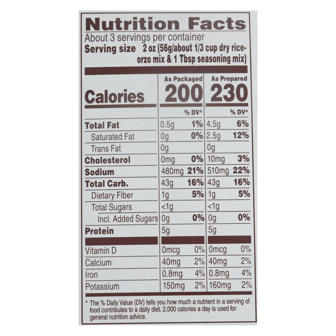 Near East Rice Pilaf Mix - Mushrooms And Herbs - Case Of 12 - 6.3 Oz. - Maras Green