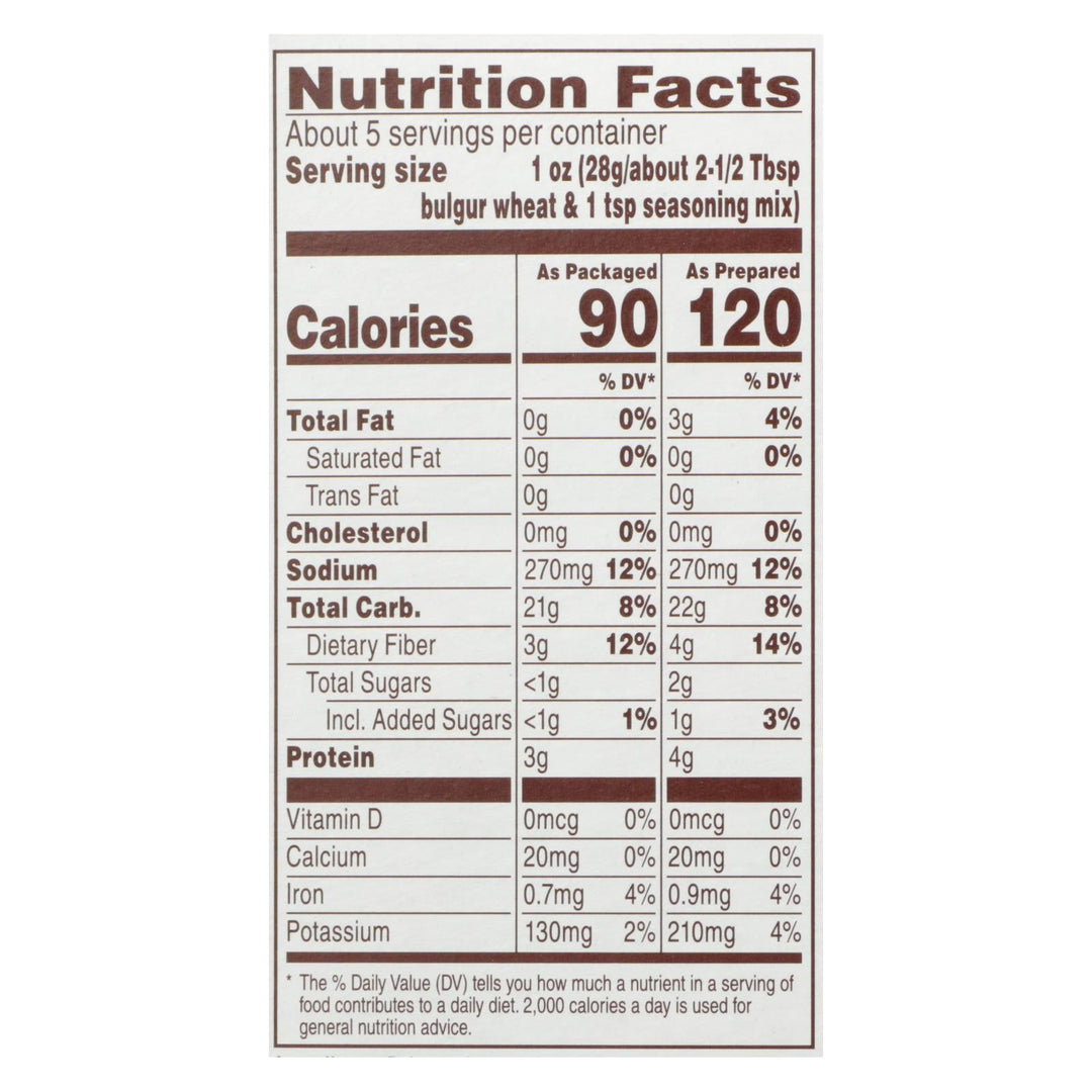 Near East Tabbouleh Mix - Wheat Salad - Case Of 12 - 5.25 Oz. - Maras Green