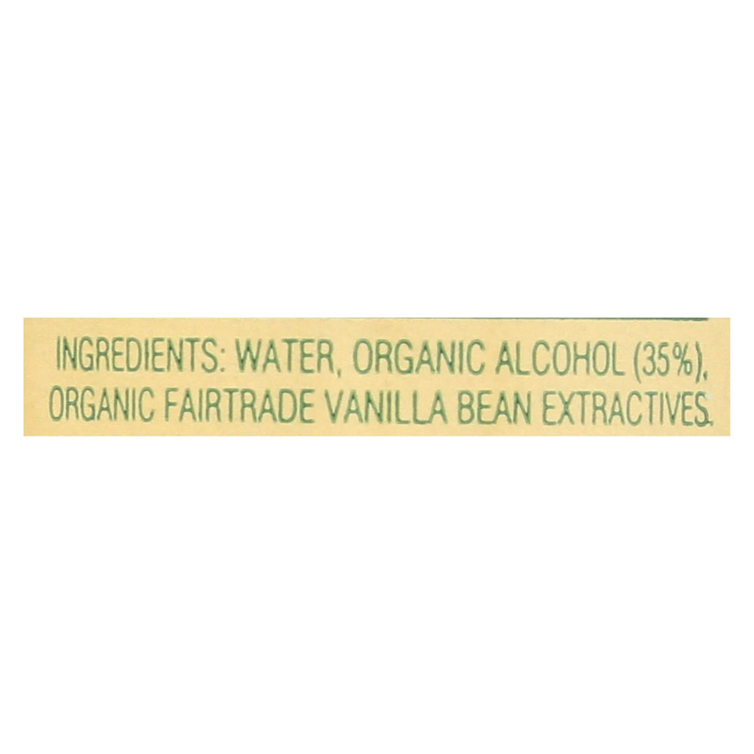 Nielsen Massey Organic Fairtrade Madagascar Bourbon Pure Vanilla Extract - Case Of 8 - 4 Fz - Maras Green