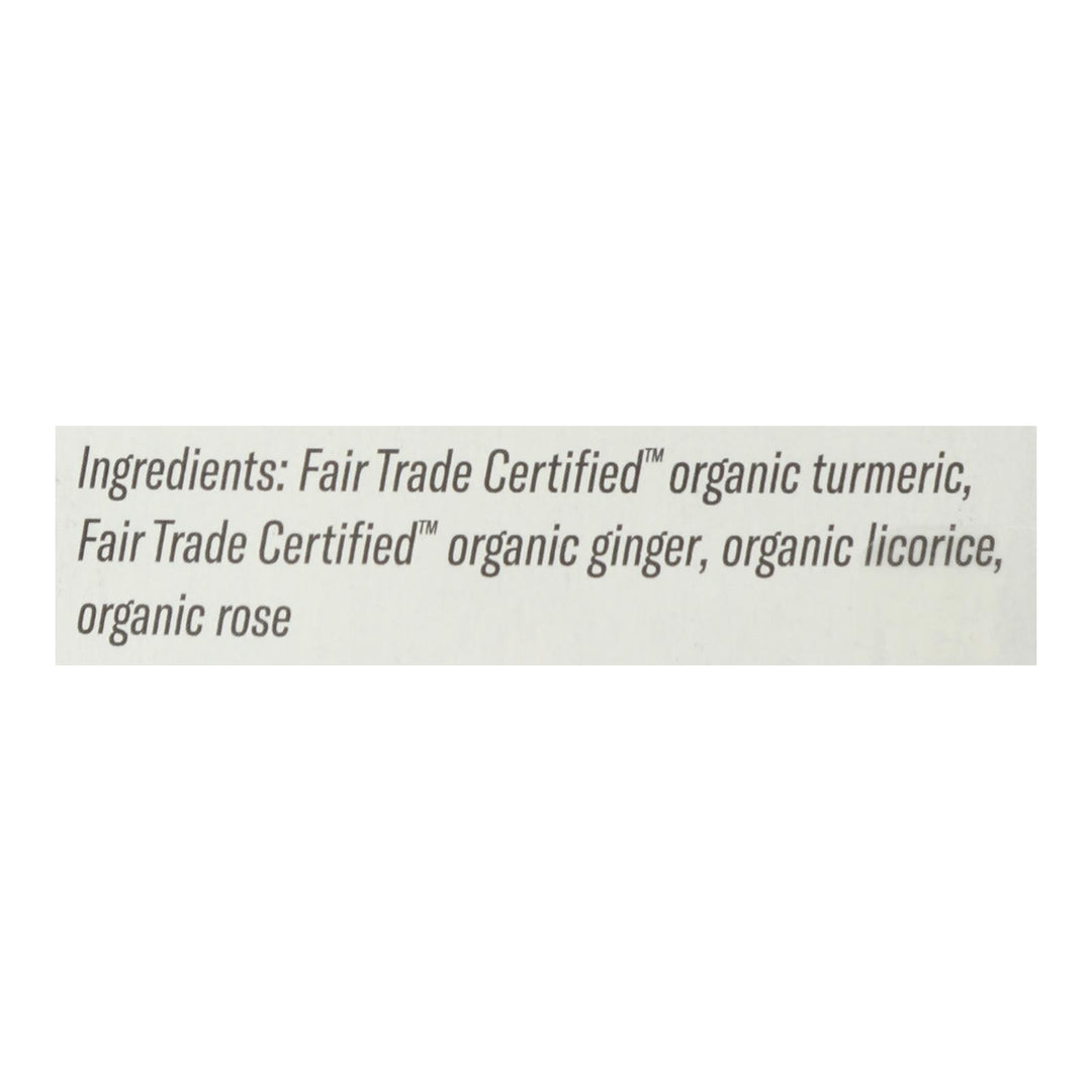 Numi Tea - Tea Organic Turmeric 3 Roots - Case Of 6 - 15 Bags - Maras Green