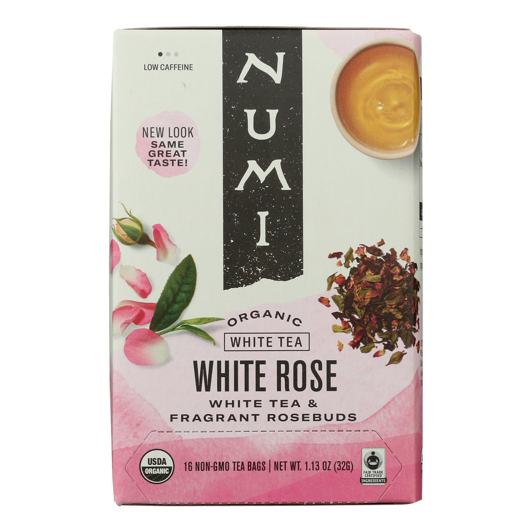 Numi Tea White Tea - White Rose - Case Of 6 - 16 Bags - Maras Green