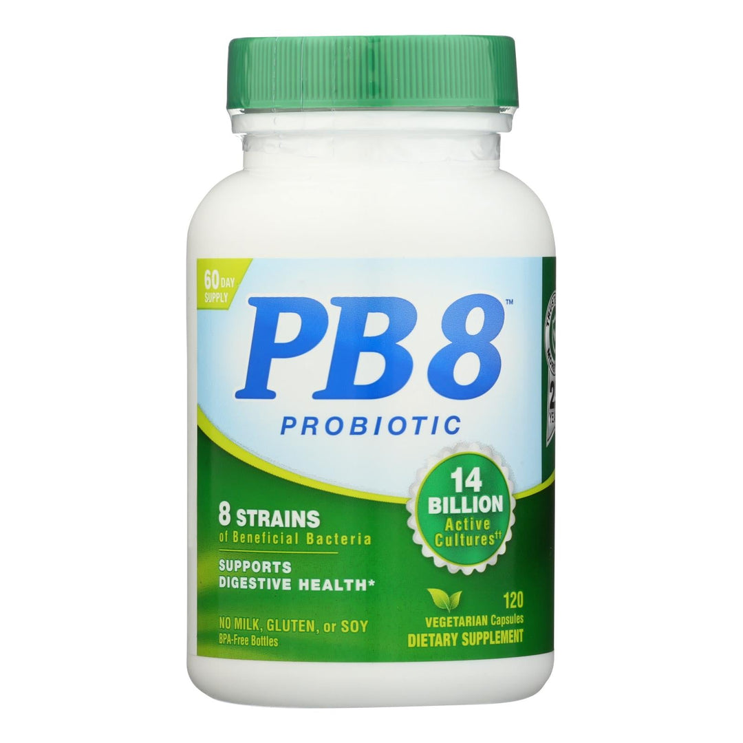Nutrition Now PB 8 Pro - Biotic Acidophilus For Life - 120 Vegetarian Capsules - Maras Green