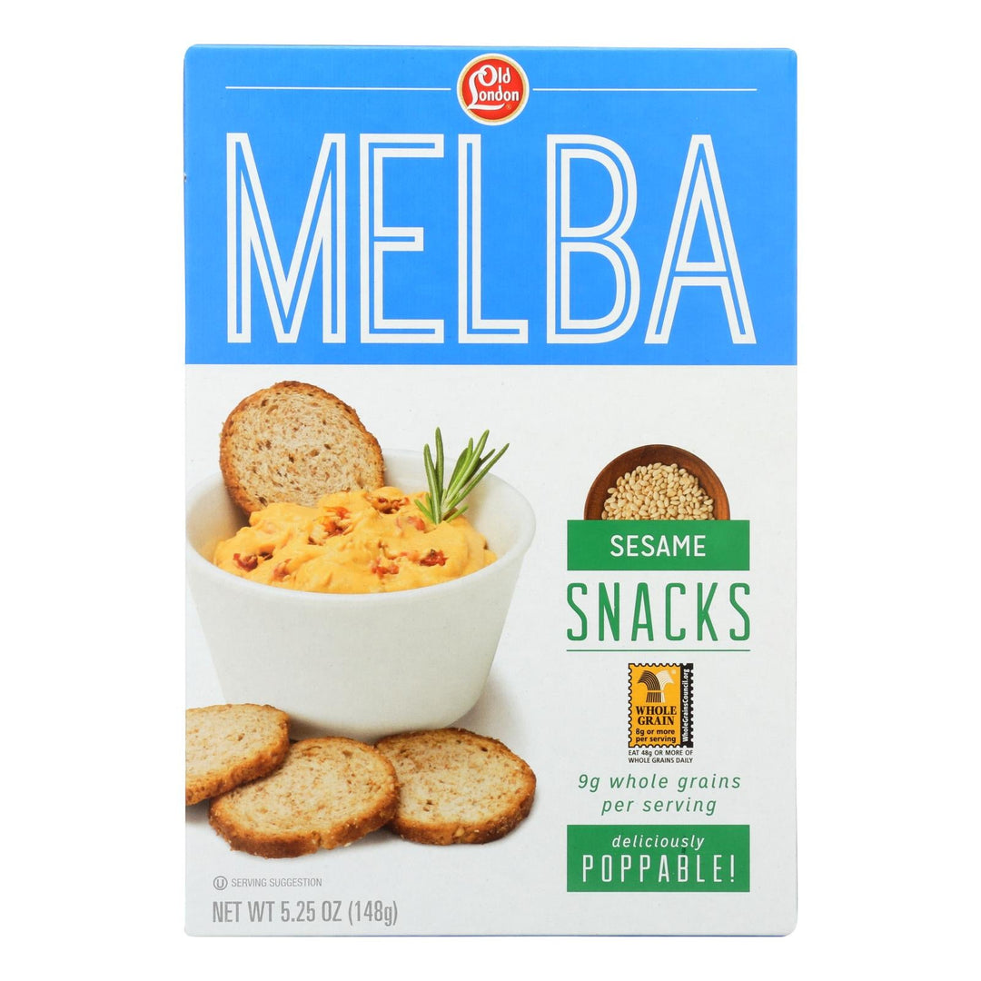 Old London - Melba Snacks - Sesame - Case Of 12 - 5.25 Oz. - Maras Green