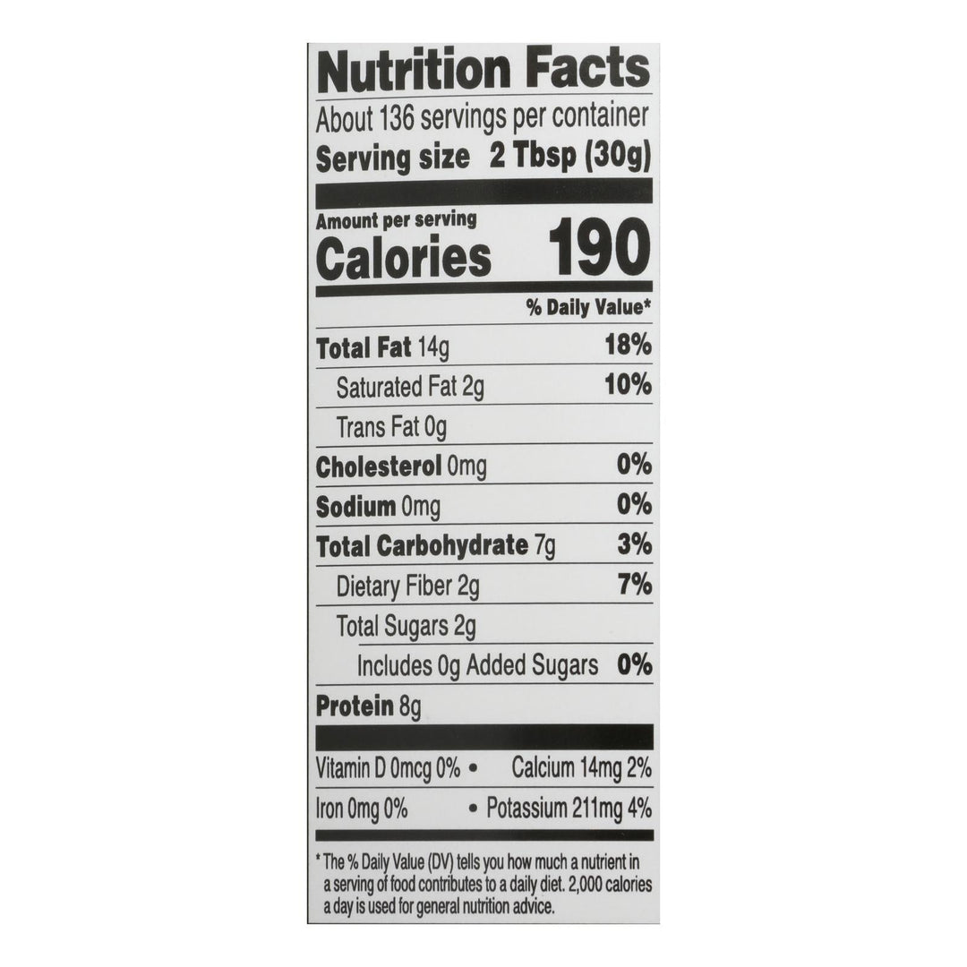 Once Again Organic Creamy Peanut Butter No Salt - Single Bulk Item - 9lb - Maras Green