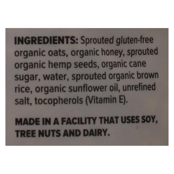 One Degree Organic Foods Sprouted Oat Hemp Granola - Honey - Case Of 6 - 11 Oz. - Maras Green