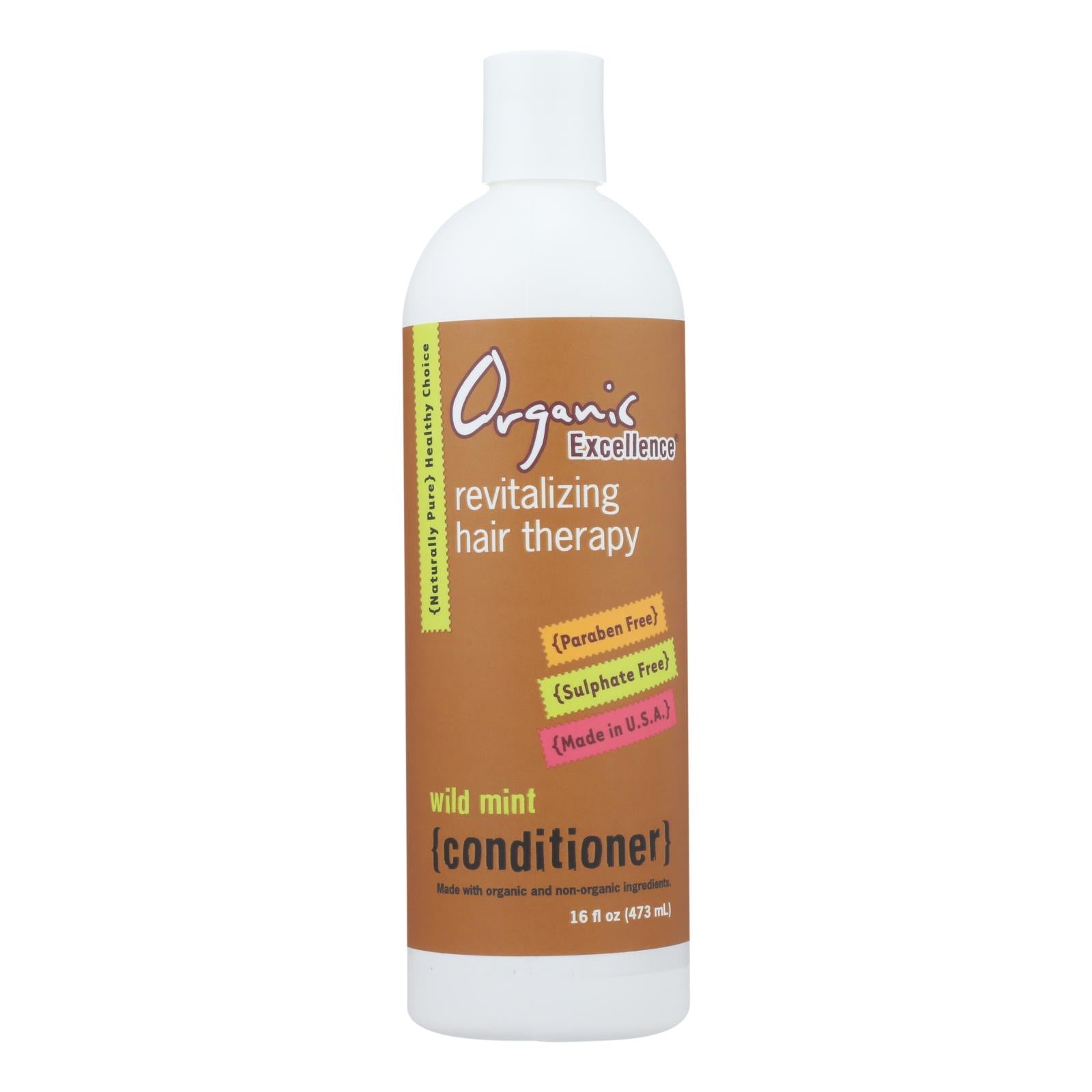 Organic Excellence Wild Mint Conditioner - 16 Oz - Maras Green