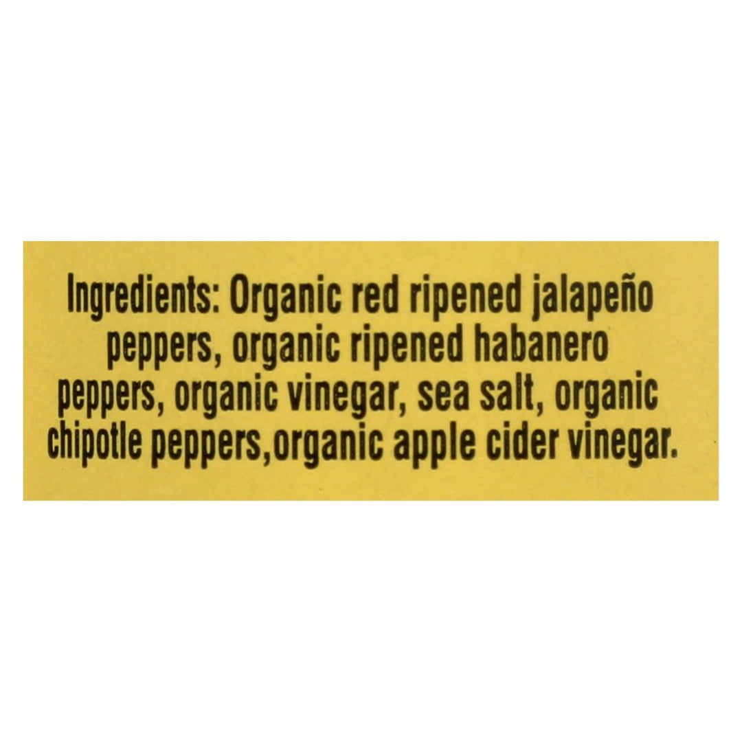 Organic Harvest Pepper Sauce - Chipotle Habanero - Case Of 12 - 5 Oz. - Maras Green