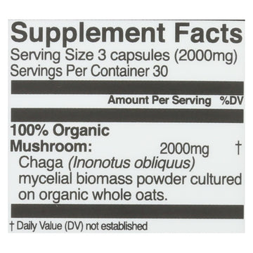 Organic Mushroom Nutrition - Mush Sprfd Chaga - 1 Each - 90 Ct - Maras Green