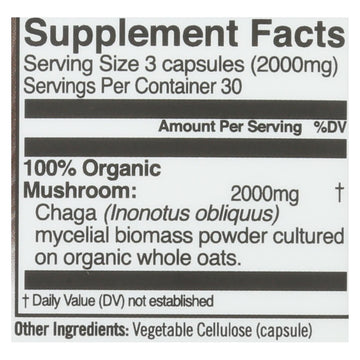 Organic Mushroom Nutrition - Mush Sprfd Chaga - 1 Each - 90 Ct - Maras Green