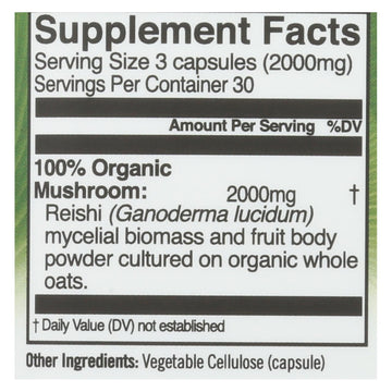 Organic Mushroom Nutrition - Mush Sprfd Reishi Cap - 1 Each - 90 Ct - Maras Green
