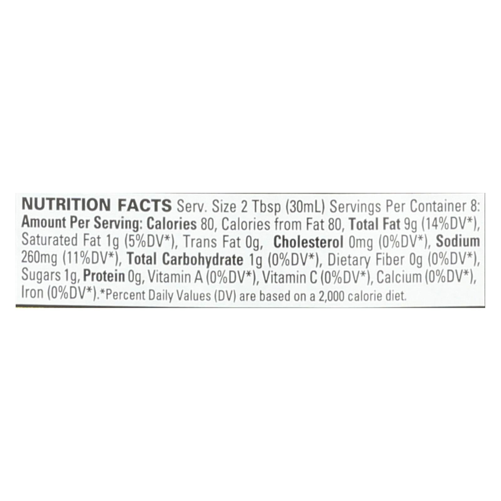 Organic Ville Organic Vinaigrette - Olive Oil And Balsamic - Case Of 6 - 8 Fl Oz. - Maras Green