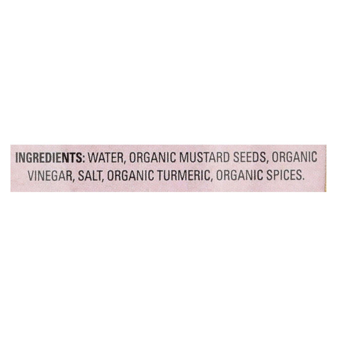 Organic Ville Stone Ground Organic - Mustard - Case Of 12 - 12 Oz. - Maras Green