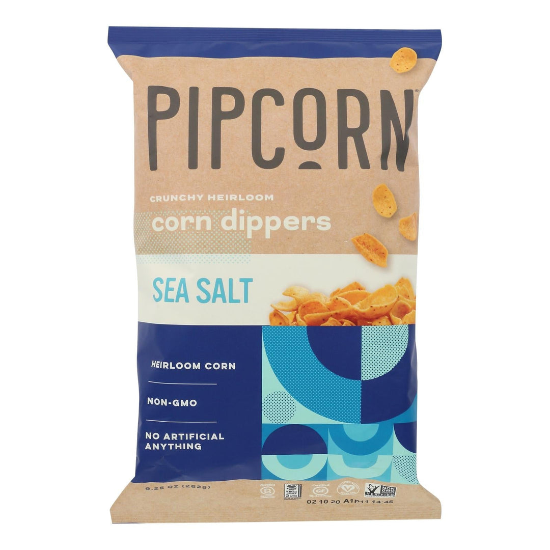 Pipcorn - Chps Corn Dippers Sea Salt - Case Of 12 - 9.25 Oz - Maras Green