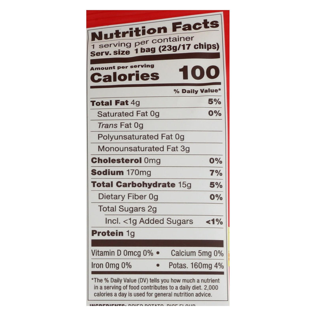 Popchips Potato Chip - Barbeque - Case Of 24 - 0.8 Oz. - Maras Green