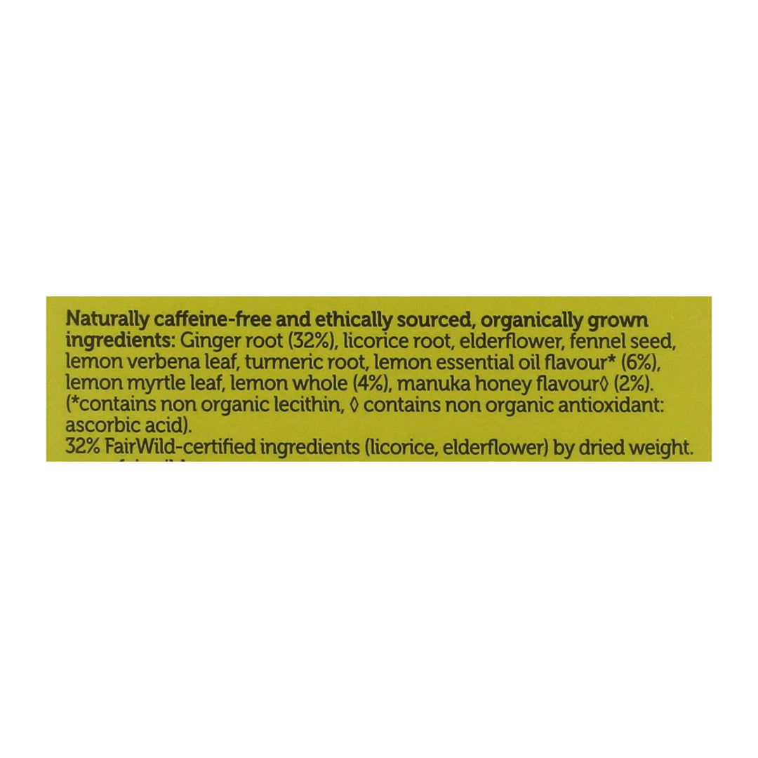 Pukka - Tea Organic Lemon Ginger Manuka Honey - Case Of 4 - 20 Bags - Maras Green