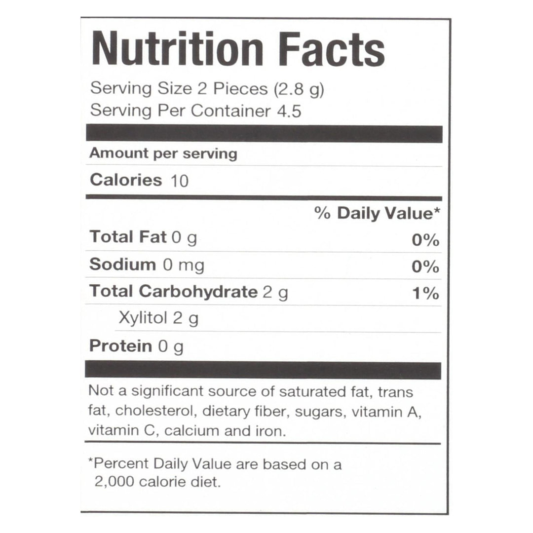 Pur Gum - Peppermint - Aspartame Free - 9 Pieces - 12.6 G - Case Of 12 - Maras Green