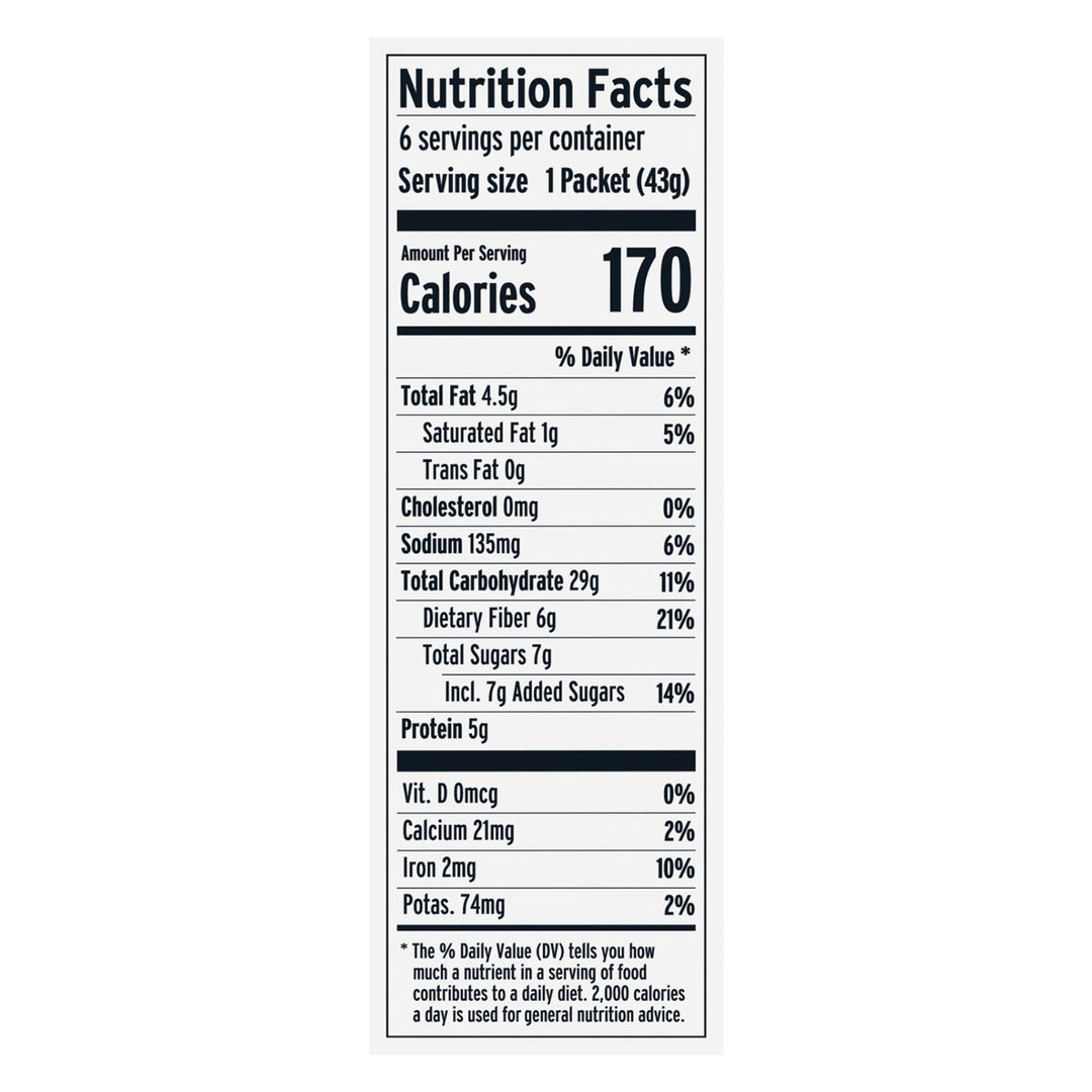 Purely Elizabeth - Oatmeal Chocolate Chunk 6pk - Case Of 6 - 9.12 Oz - Maras Green