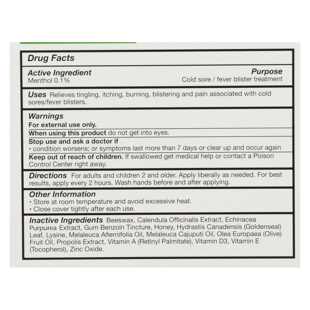 Quantum Superlysine Plus Cold Sore Treatment - 0.75 Oz - Maras Green