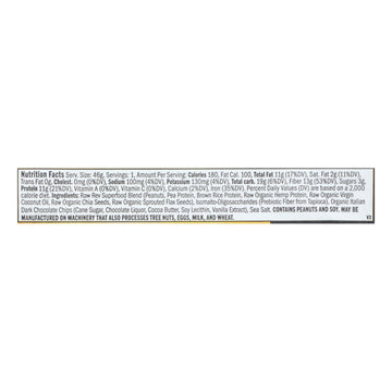 Raw Revolution Glo Bar - Peanut Butter Dark Chocolate And Sea Salt - 1.6 Oz - Case Of 12 - Maras Green