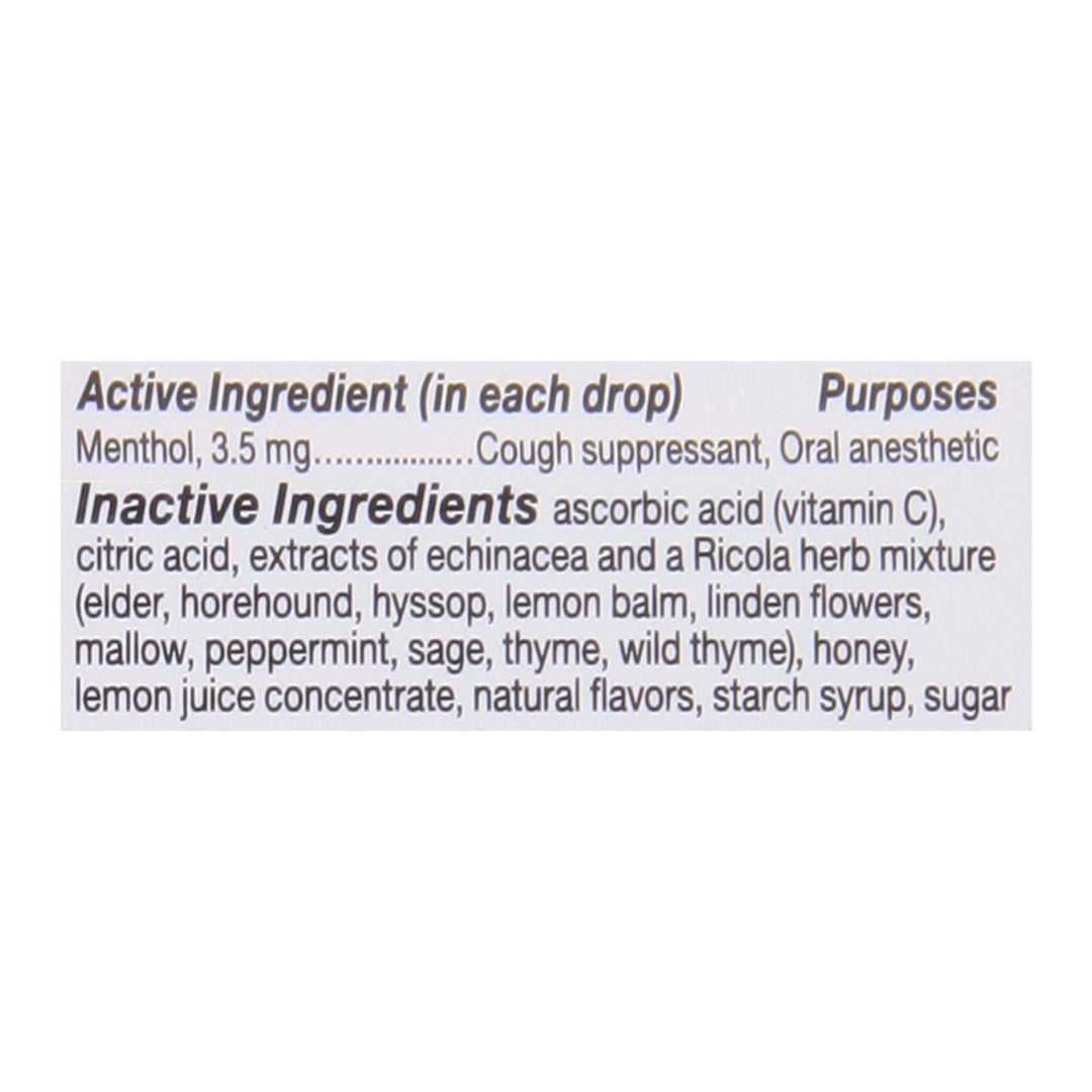 Ricola - Cough Drop Ech Honey Lemon - Case Of 6 - 45 Ct - Maras Green