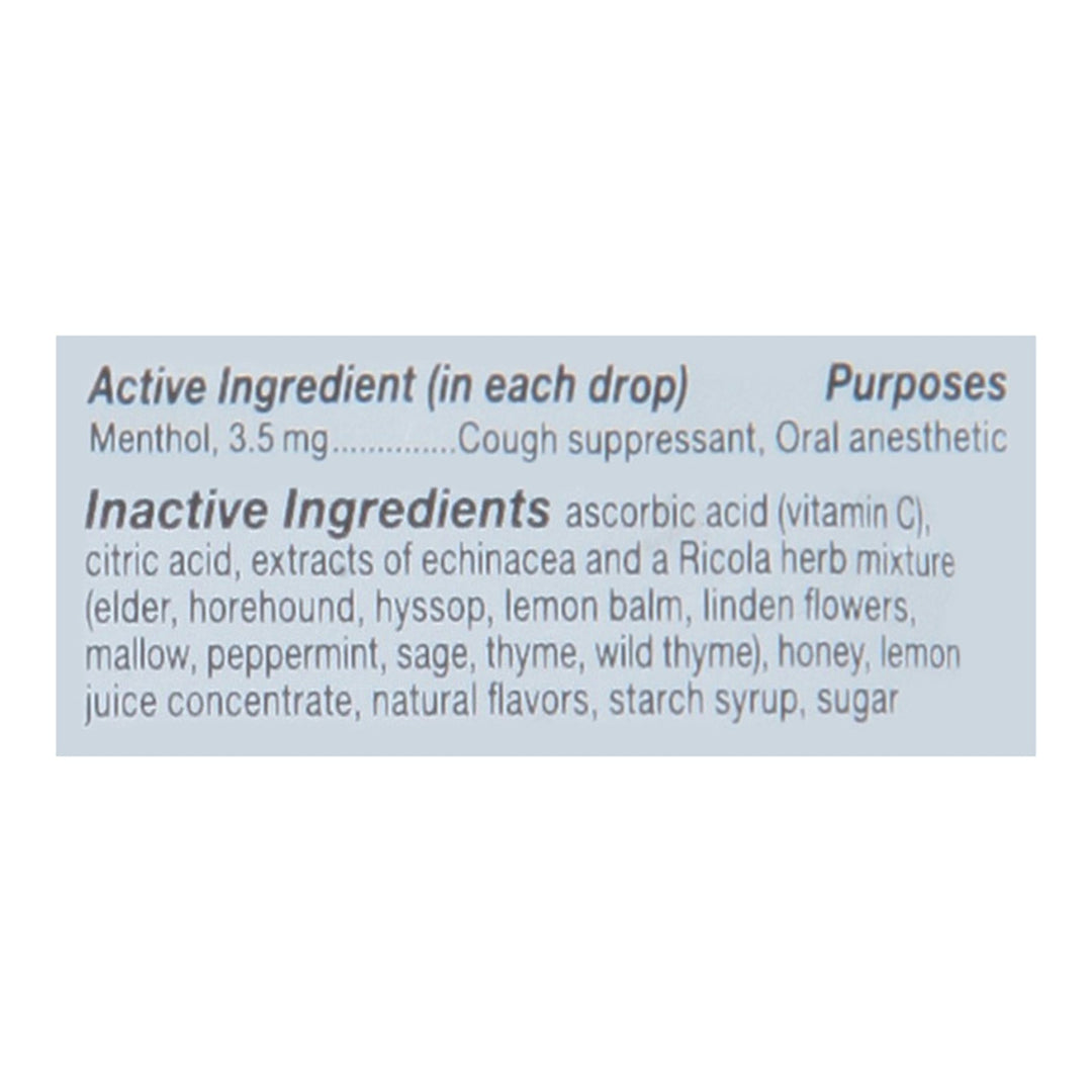 Ricola - Cough Drop Ech Honey Lemon - Case Of 8 - 19 Ct - Maras Green