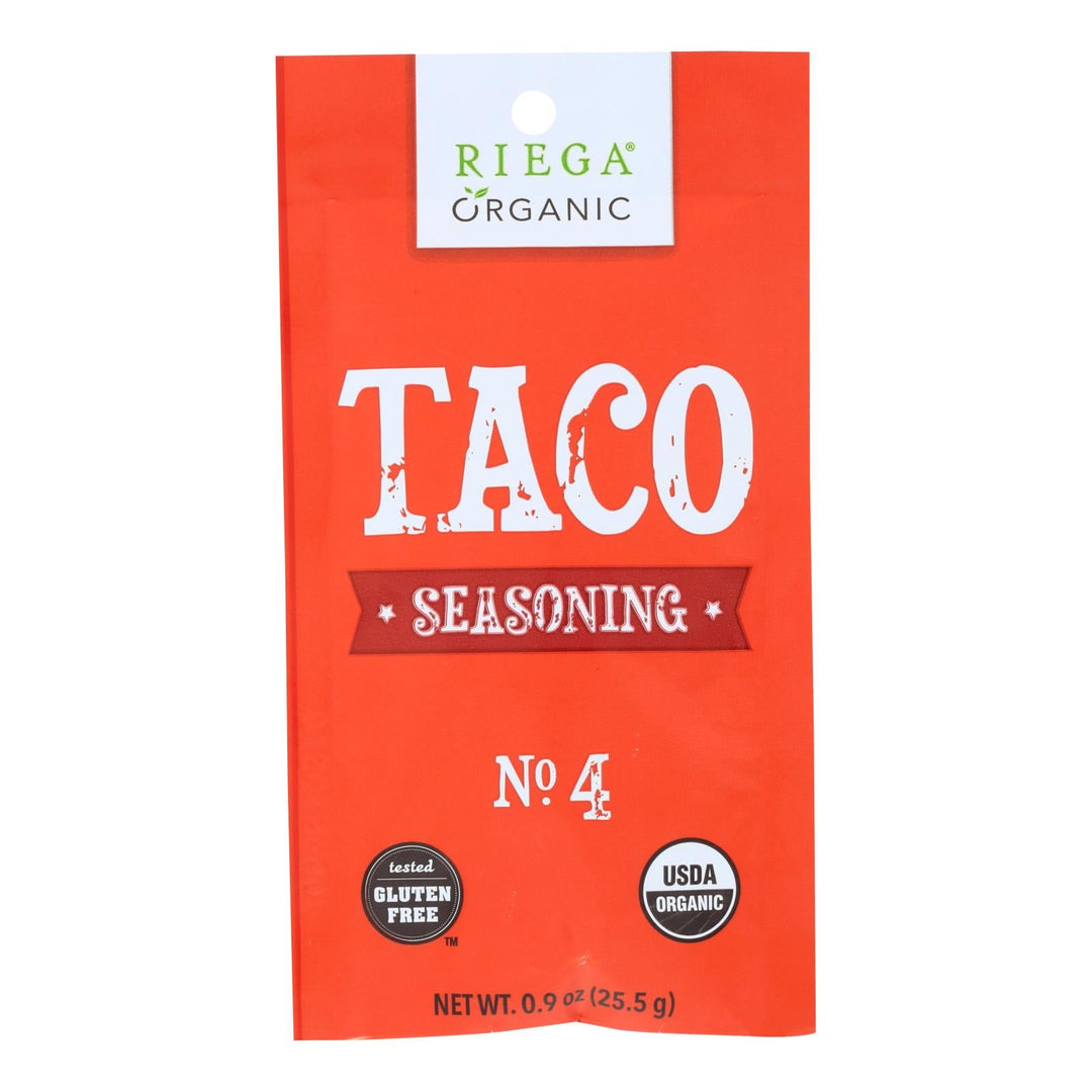Riega Foods Seasoning - Organic - Taco - No. 4 - .9 oz - case of 8 - Maras Green