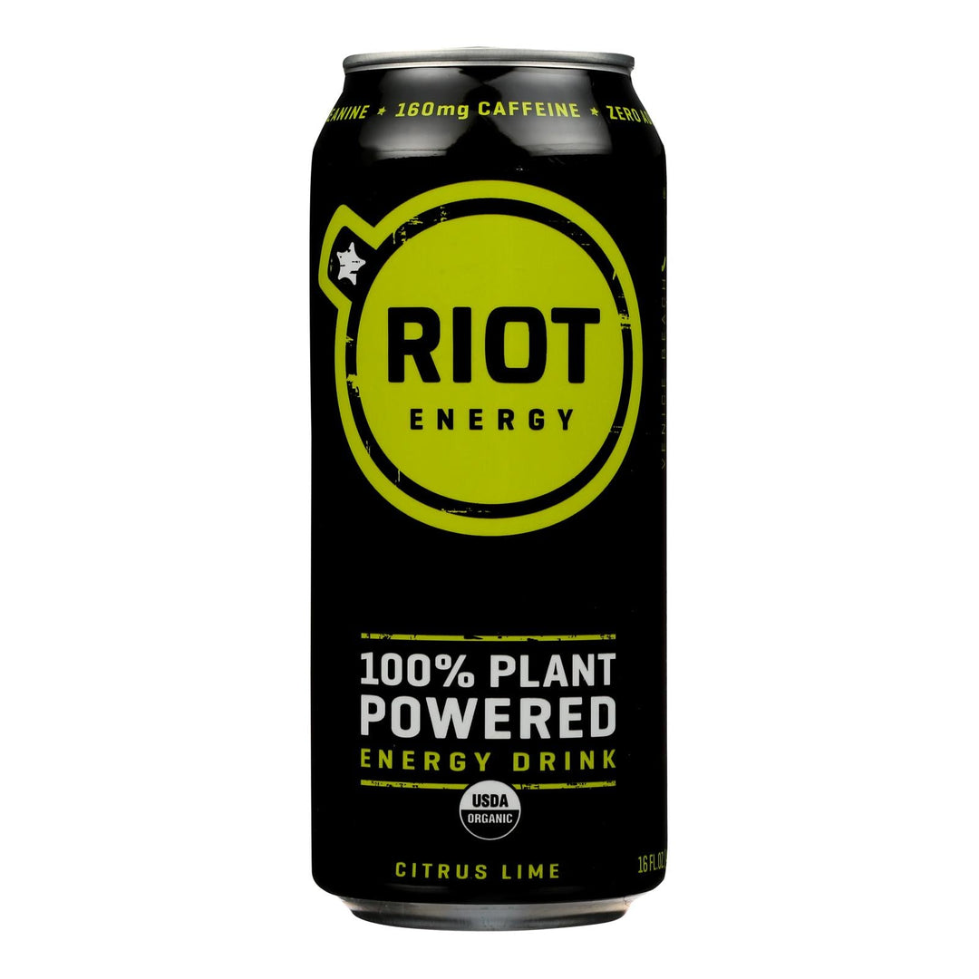 Riot Energy - Enrg Drink Citrus Lime - Case Of 12 - 16 Oz - Maras Green