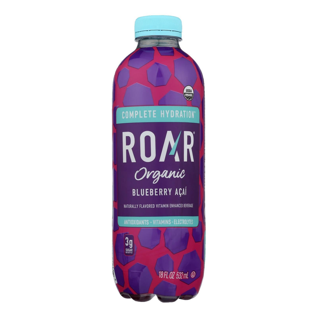 Roar Organic - Water Blueberry Acai - Case Of 12 - 18 Fz - Maras Green
