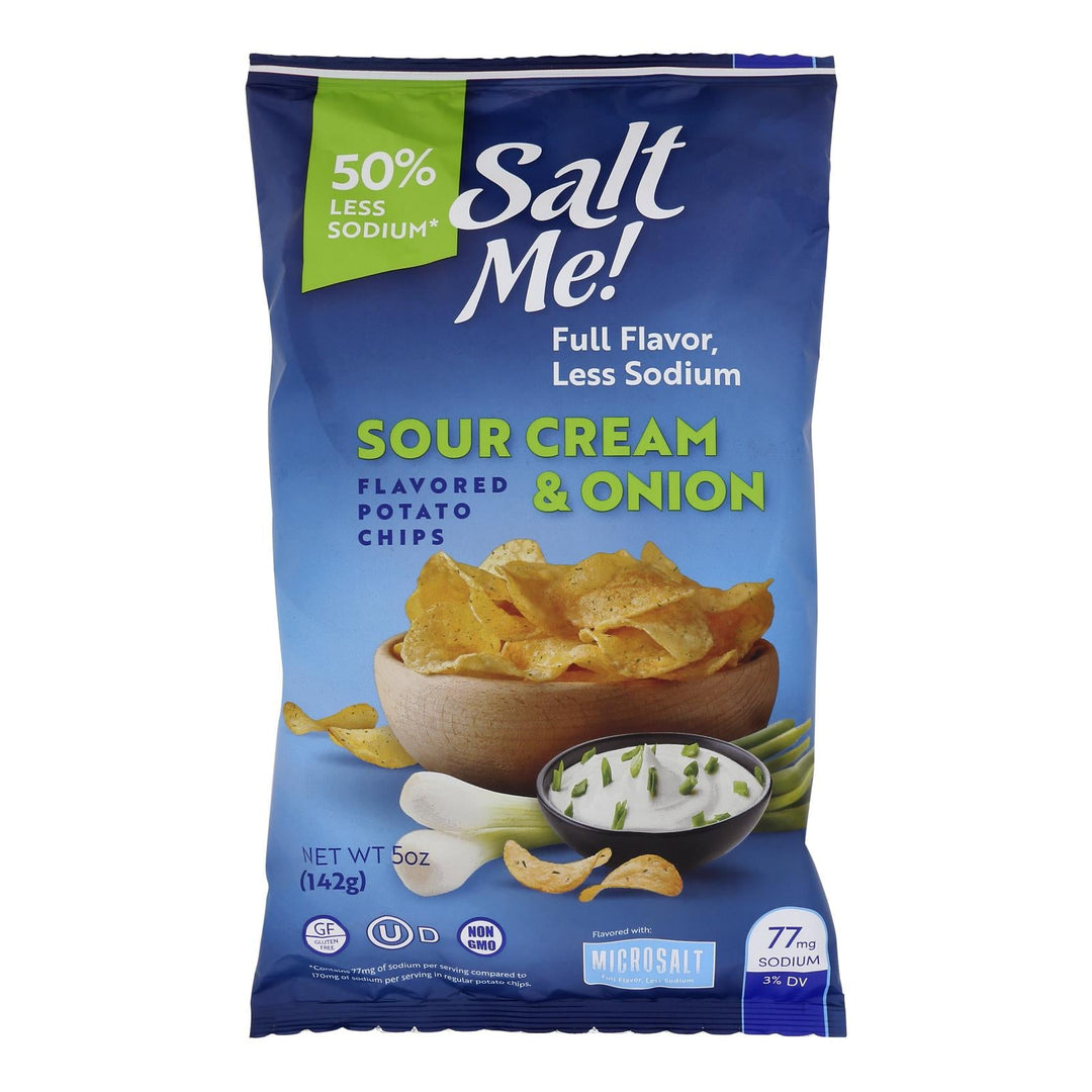 Saltme! - Potato Chips Sr Cream Onion - Case Of 12 - 5 Oz - Maras Green