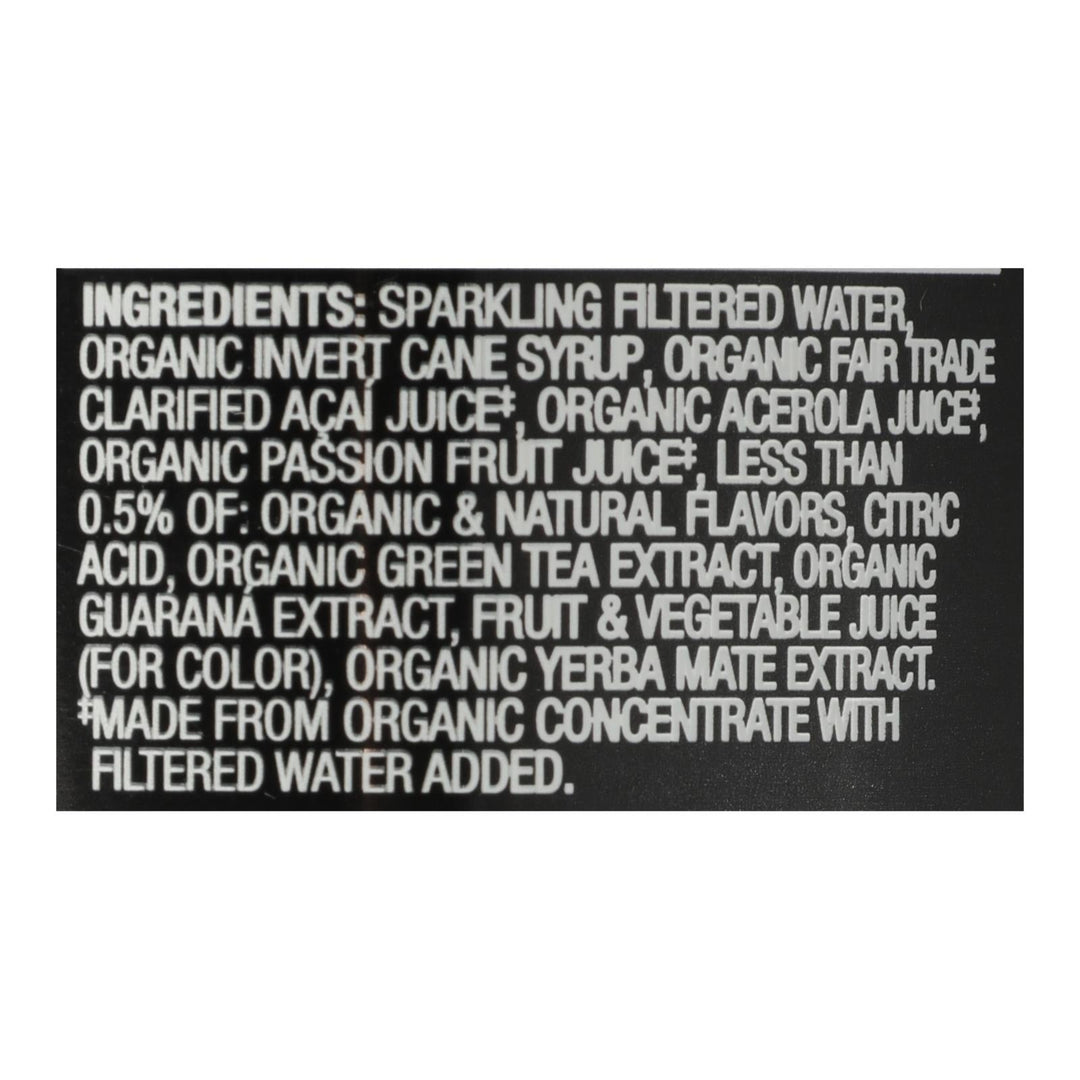 Sambazon Organic Amazon Energy Drink - Jungle Love - Case of 12 - 12 fl oz - Maras Green