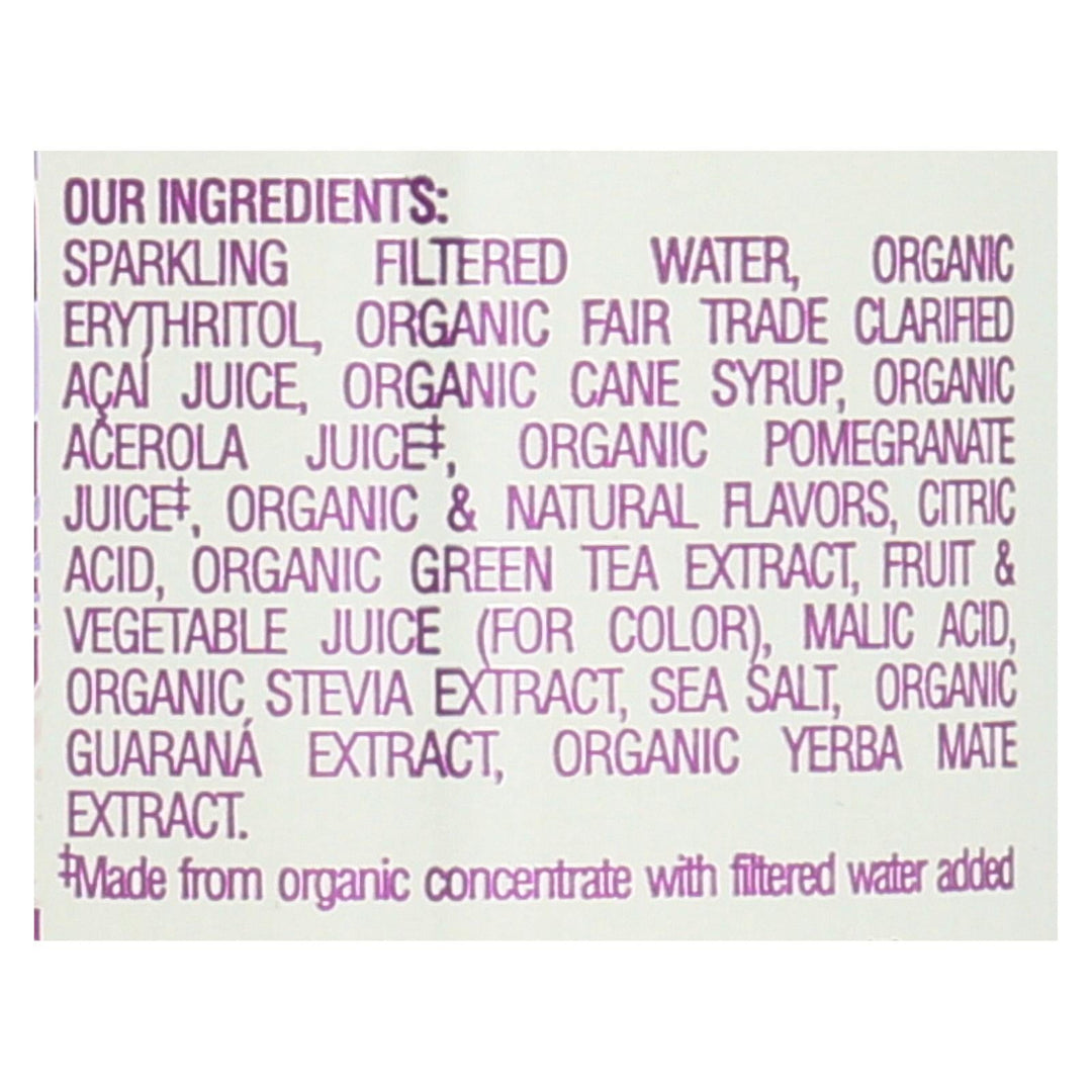 Sambazon Organic Amazon Energy Drink - Low Calorie - Case Of 12 - 12 Fl Oz - Maras Green