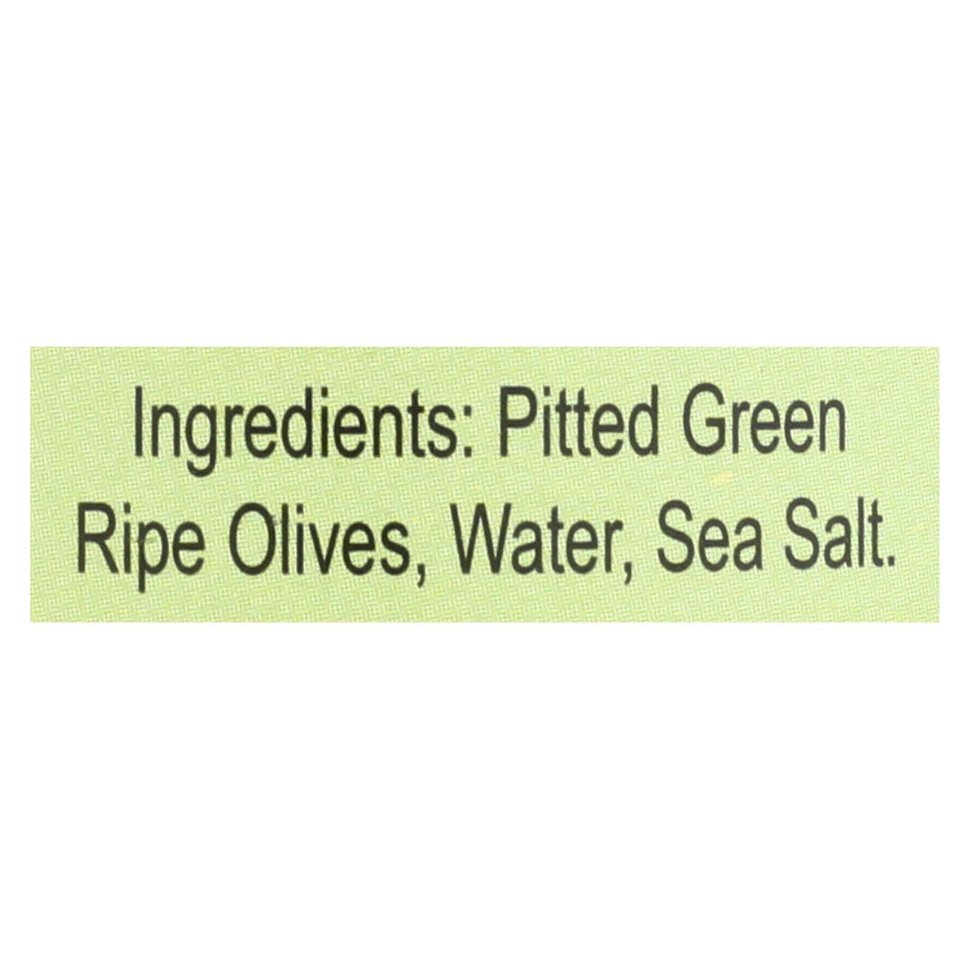 Santa Barbara California Green Olives - Pitted - Case Of 12 - 5.75 Oz. - Maras Green