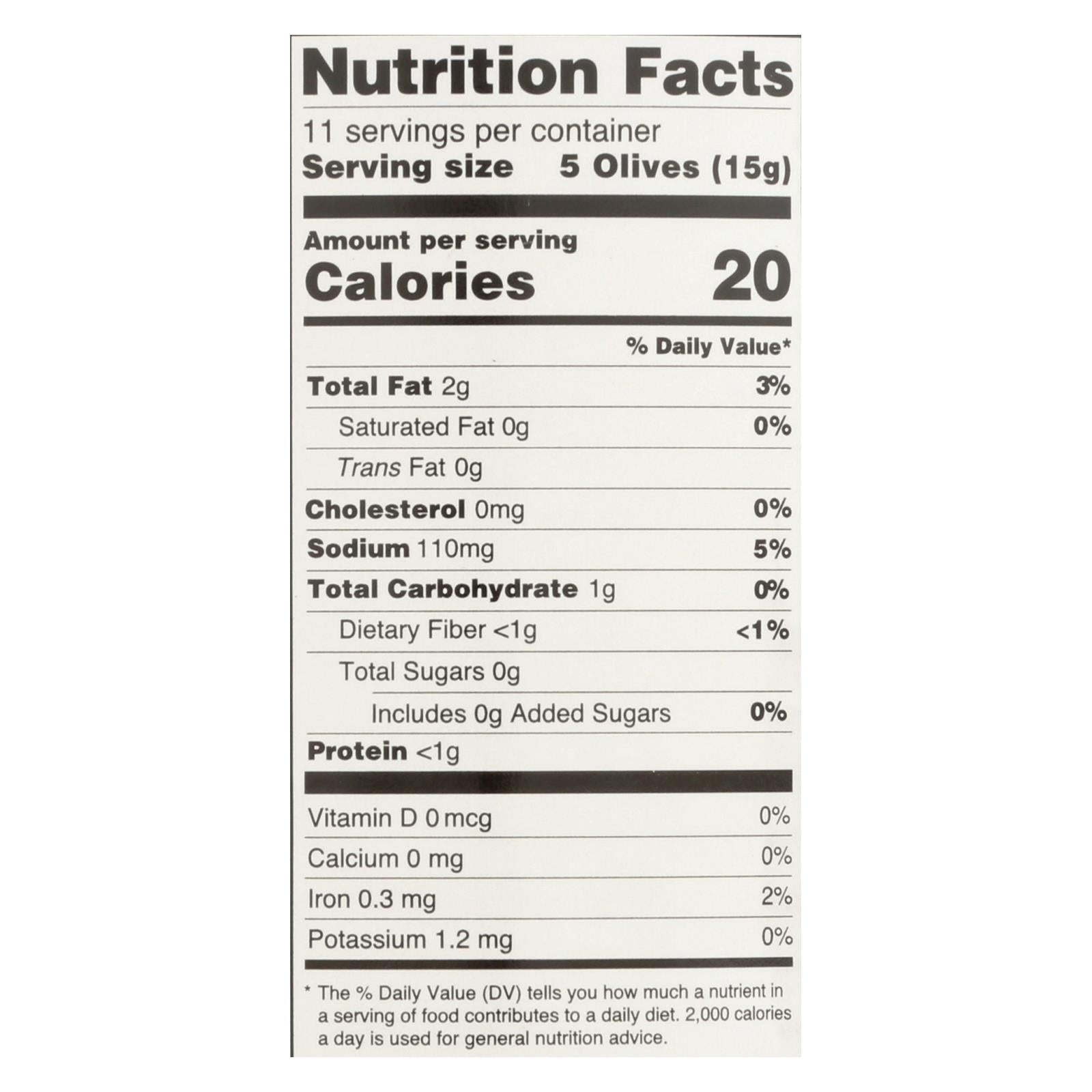 Santa Barbara California Ripe Olives - Medium Pitted - Case Of 12 - 6 Oz. - Maras Green