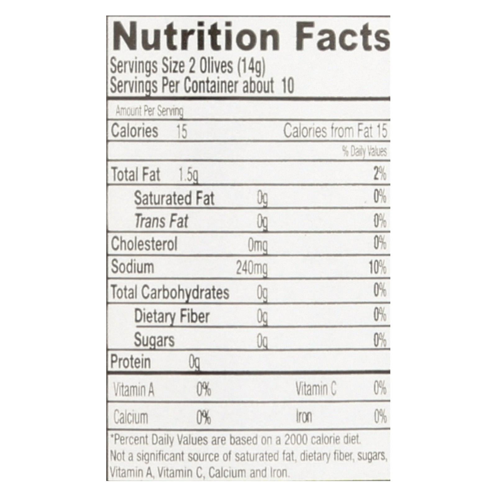 Santa Barbara Olives - Martini Style - Case Of 6 - 5 Oz. - Maras Green