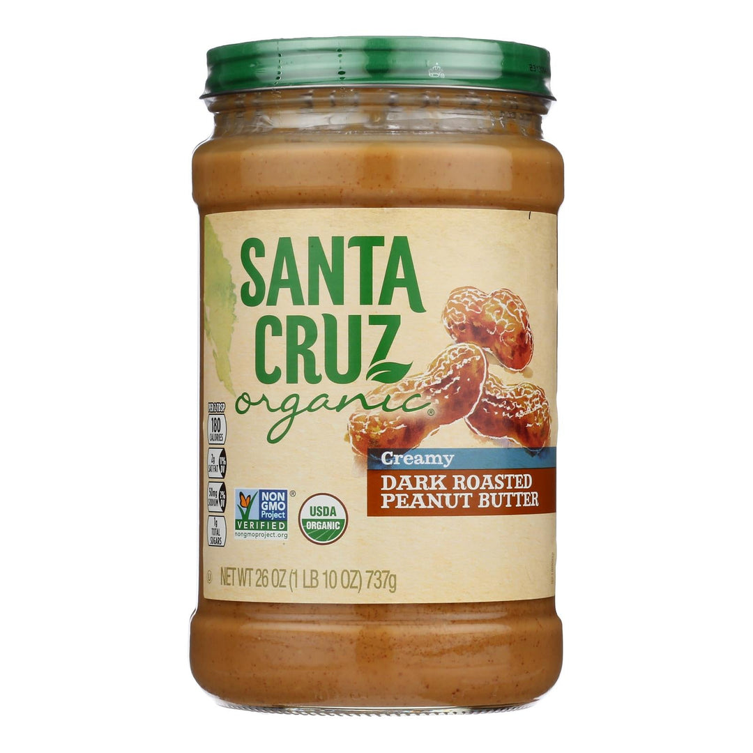Santa Cruz Organic - Peanut Butter Organic Dark Roast Creamy - Case Of 6 - 26 Ounces - Maras Green