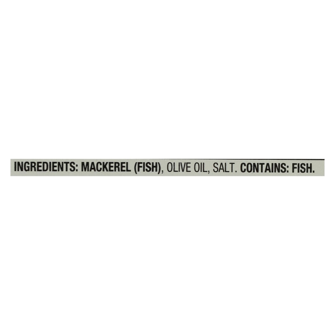 Season Brand Mackerels - Fillets - In Olive Oil - 4.375 Oz - Case Of 12 - Maras Green