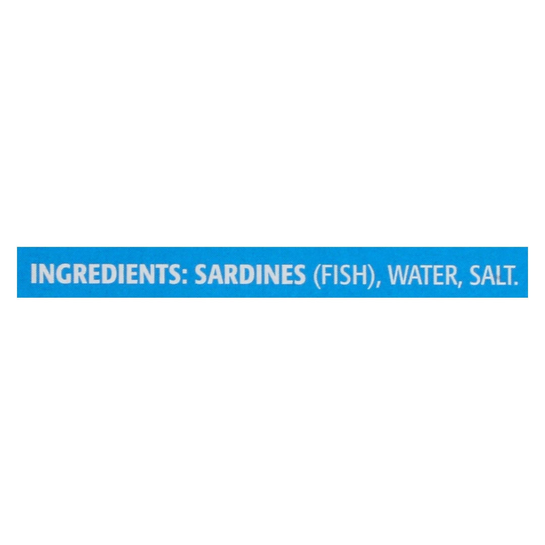 Season Brand Sardines - Skinless And Boneless - In Water - Salt Added - 3.75 Oz - Case Of 12 - Maras Green
