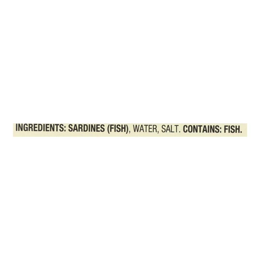 Season Sardines In Water - Case Of 12 - 4.375 Oz - Maras Green